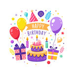 生日賀卡插圖