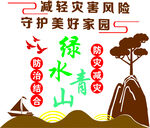 綠水青山減輕災害文化墻