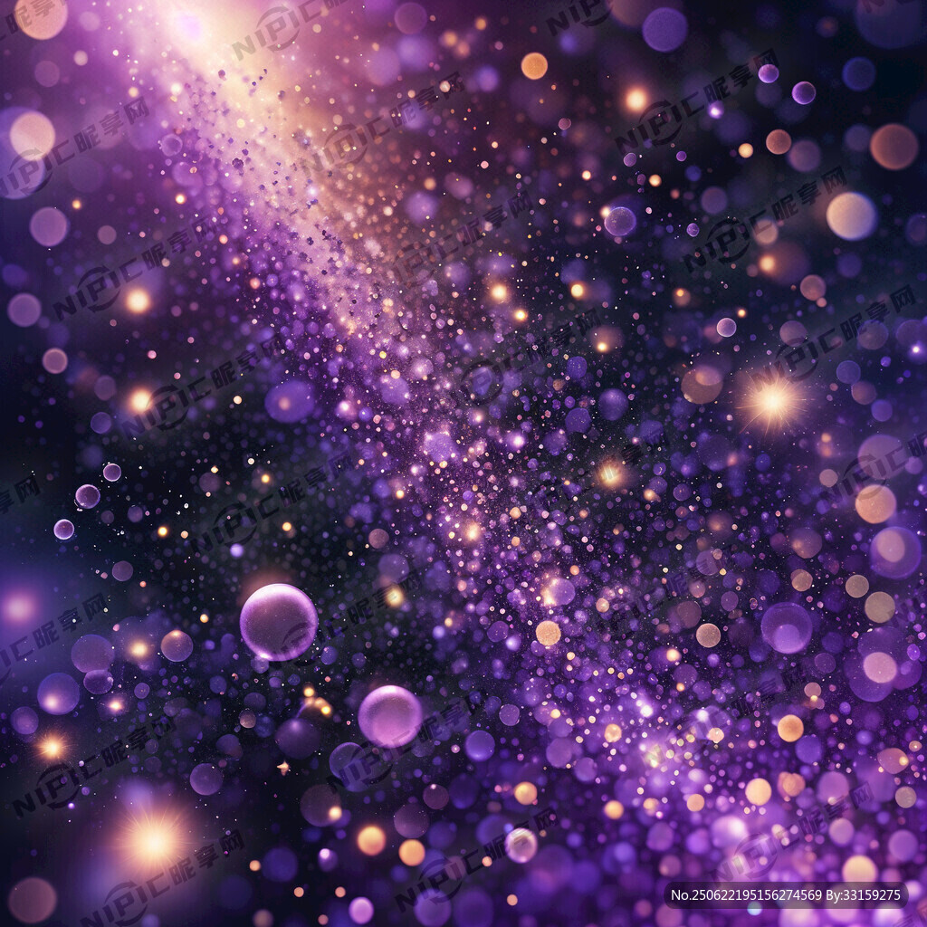 紫色 星光 粒子 背景 夢幻