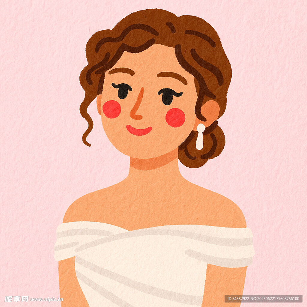 優雅新娘插畫形象