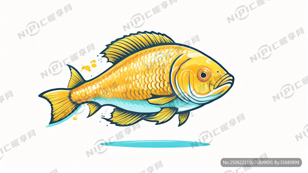 矢量大黃魚標志