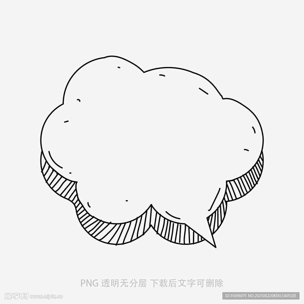 手繪空白對話氣泡框