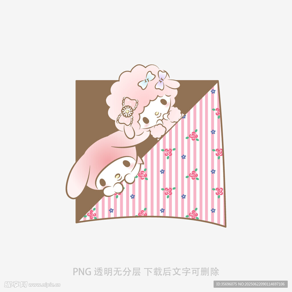 可愛綿羊卡通圖案設計素材