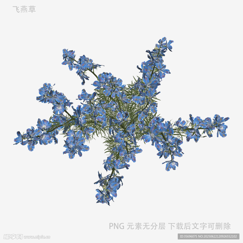 藍色花朵圖案設計素材