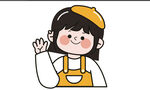 微笑打招呼的可愛女孩