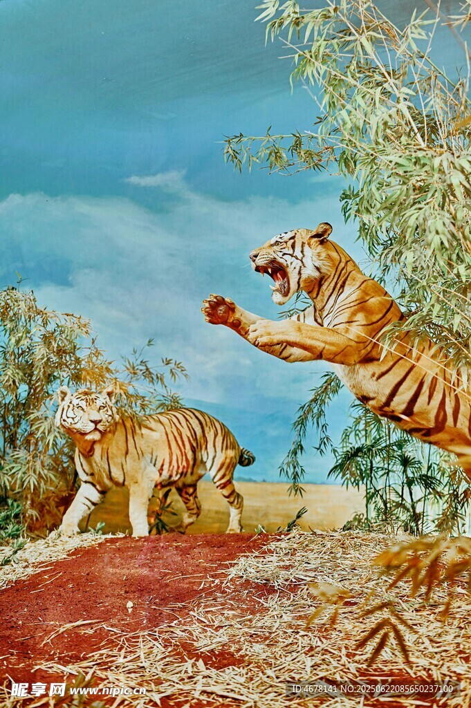 雙虎捕獵場景