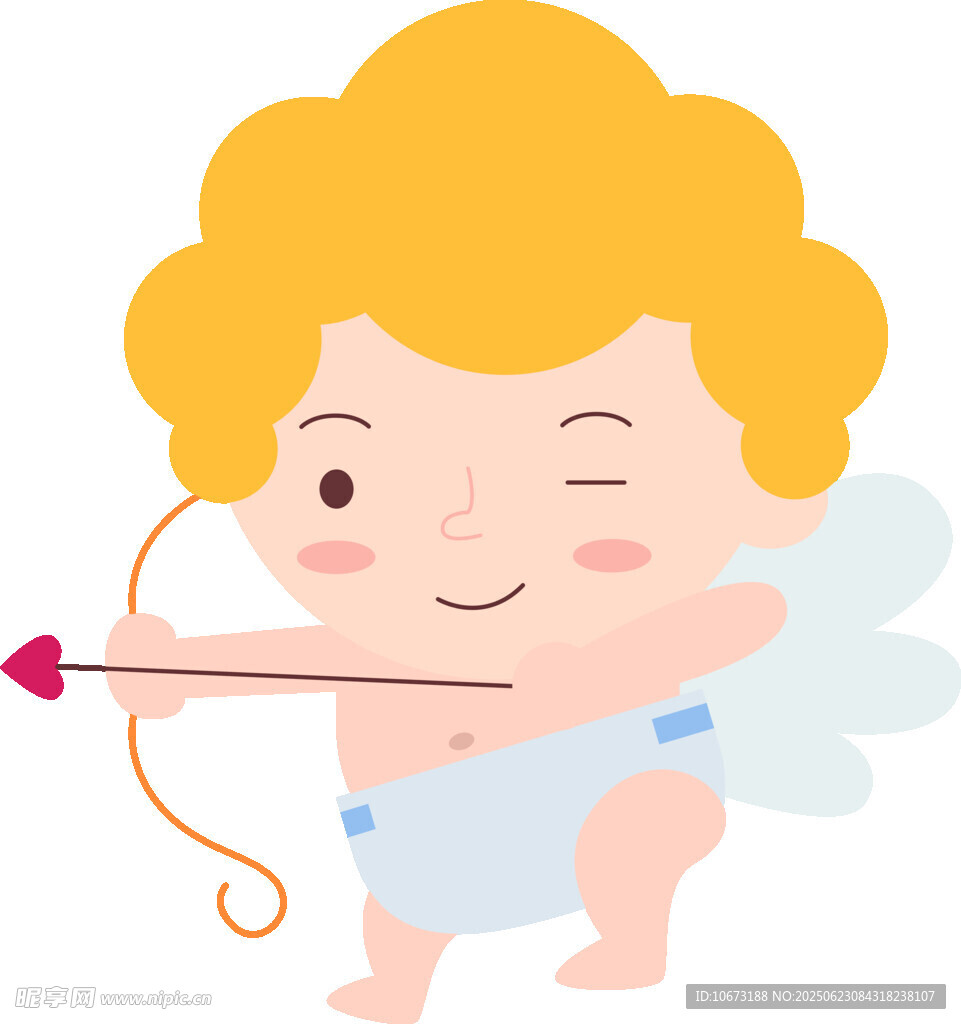 可愛小天使拉弓射箭