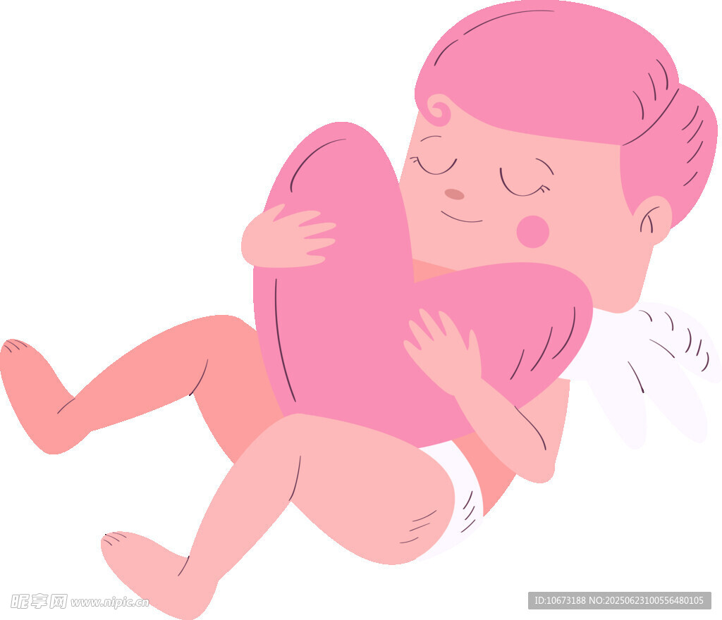 懷抱愛心的可愛小天使