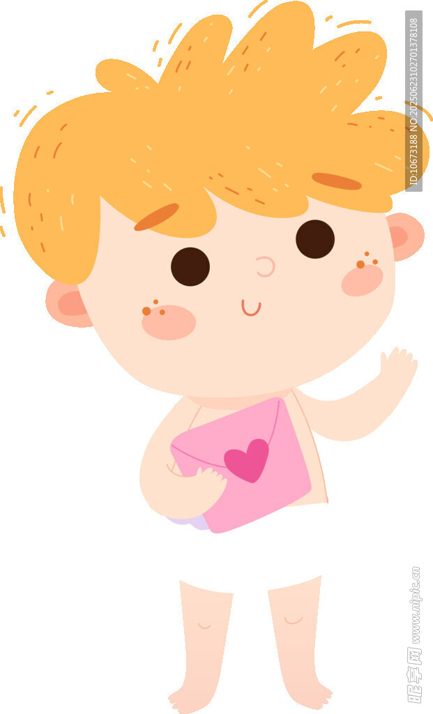 手持愛(ài)心的可愛(ài)小男孩