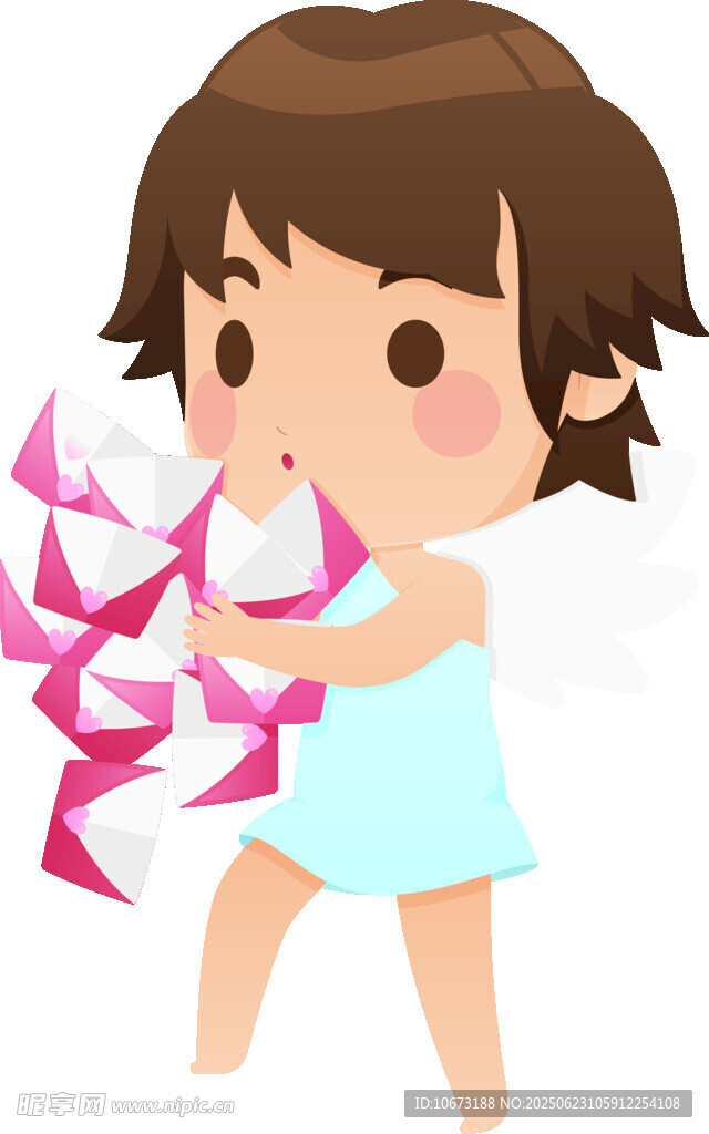 女孩手持粉色飄帶玩耍