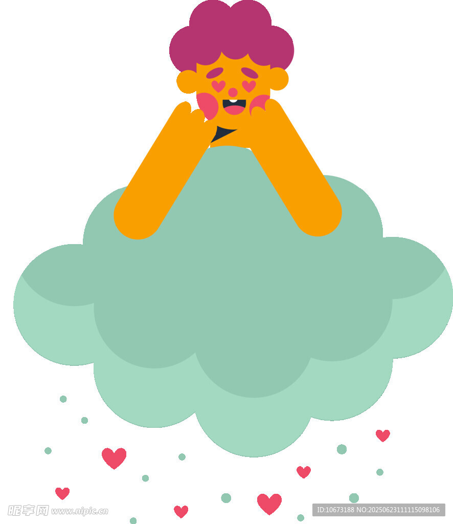 云朵上的浪漫夢幻小人