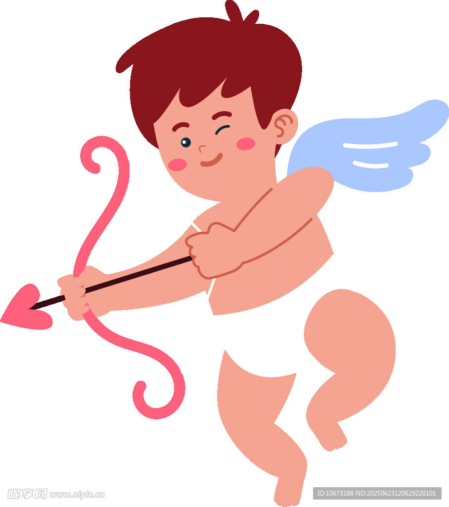 可愛(ài)小天使持弓準(zhǔn)備射箭
