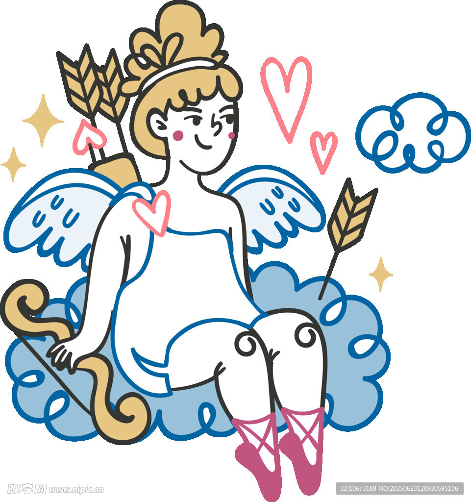 可愛天使插畫