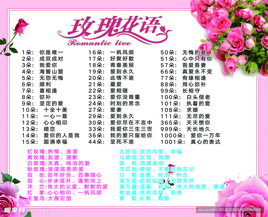 玫瑰花語