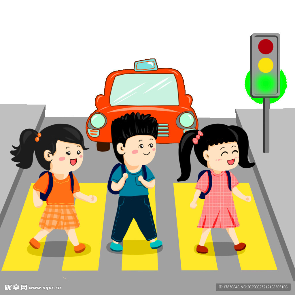 兒童過(guò)馬路場(chǎng)景