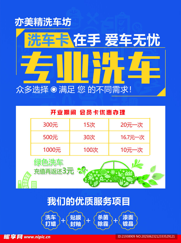 洗車海報