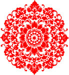 紅色花紋標(biāo)志圖案