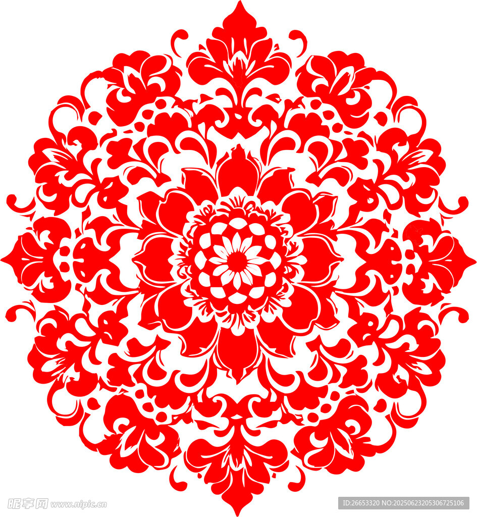 紅色花紋標(biāo)志圖案
