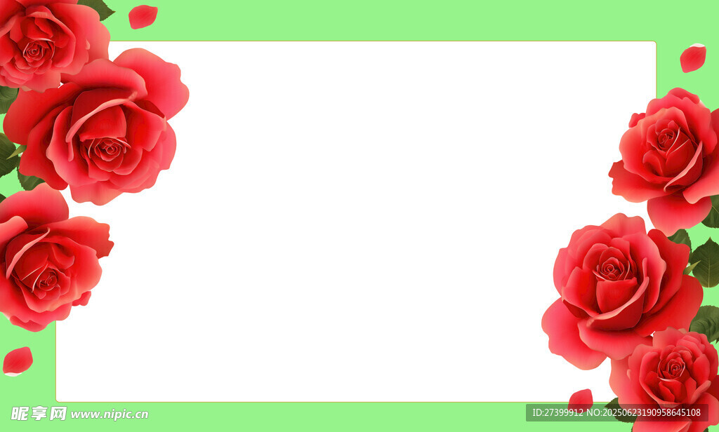 玫瑰花展板