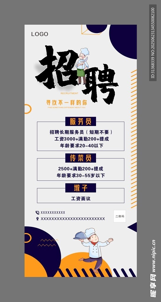 餐飲招聘展架
