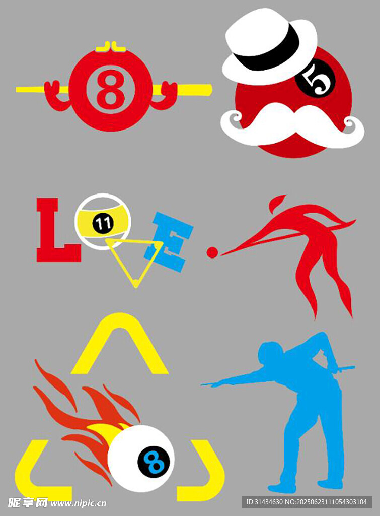 臺球俱樂部logo圖片
