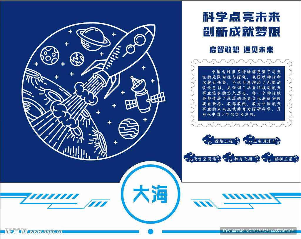 科技 科創(chuàng)文化墻  展館背景