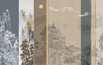 古風山水建筑插畫欣賞