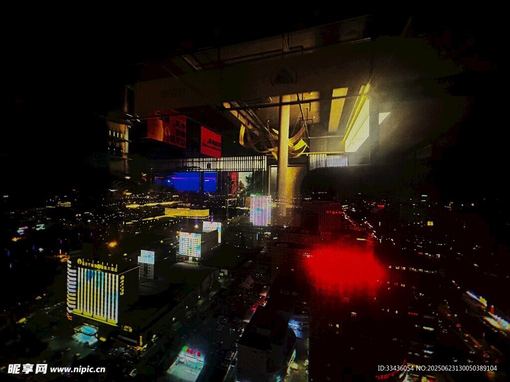 城市夜景璀璨燈光秀