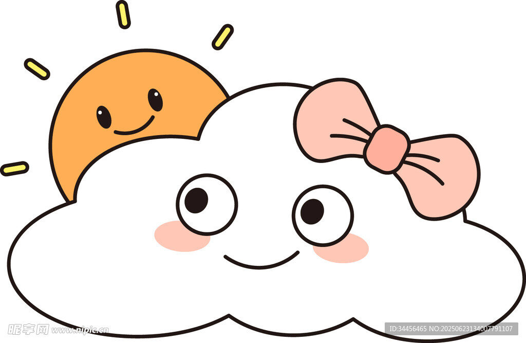 卡通可愛(ài)天氣云朵