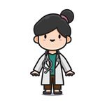 卡通女醫生形象