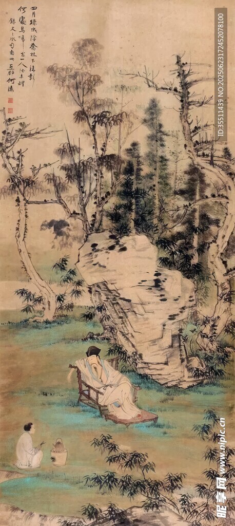 古風山水風景圖