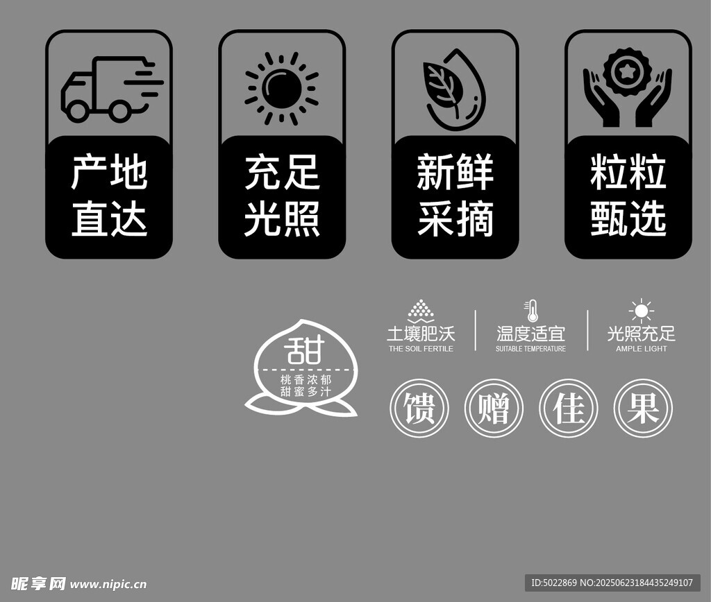 農(nóng)產(chǎn)品供應(yīng)鏈優(yōu)勢展示食品小圖標(biāo)