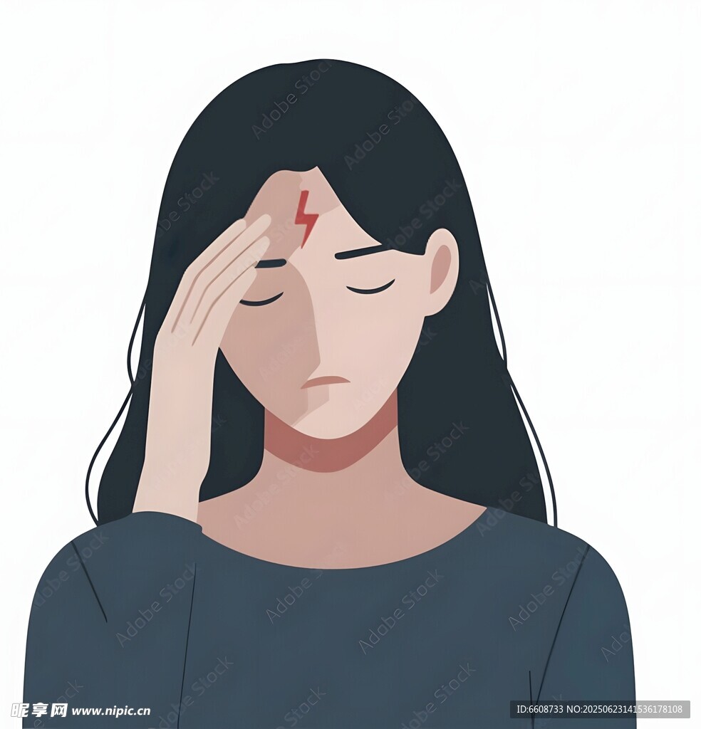 頭疼的女性