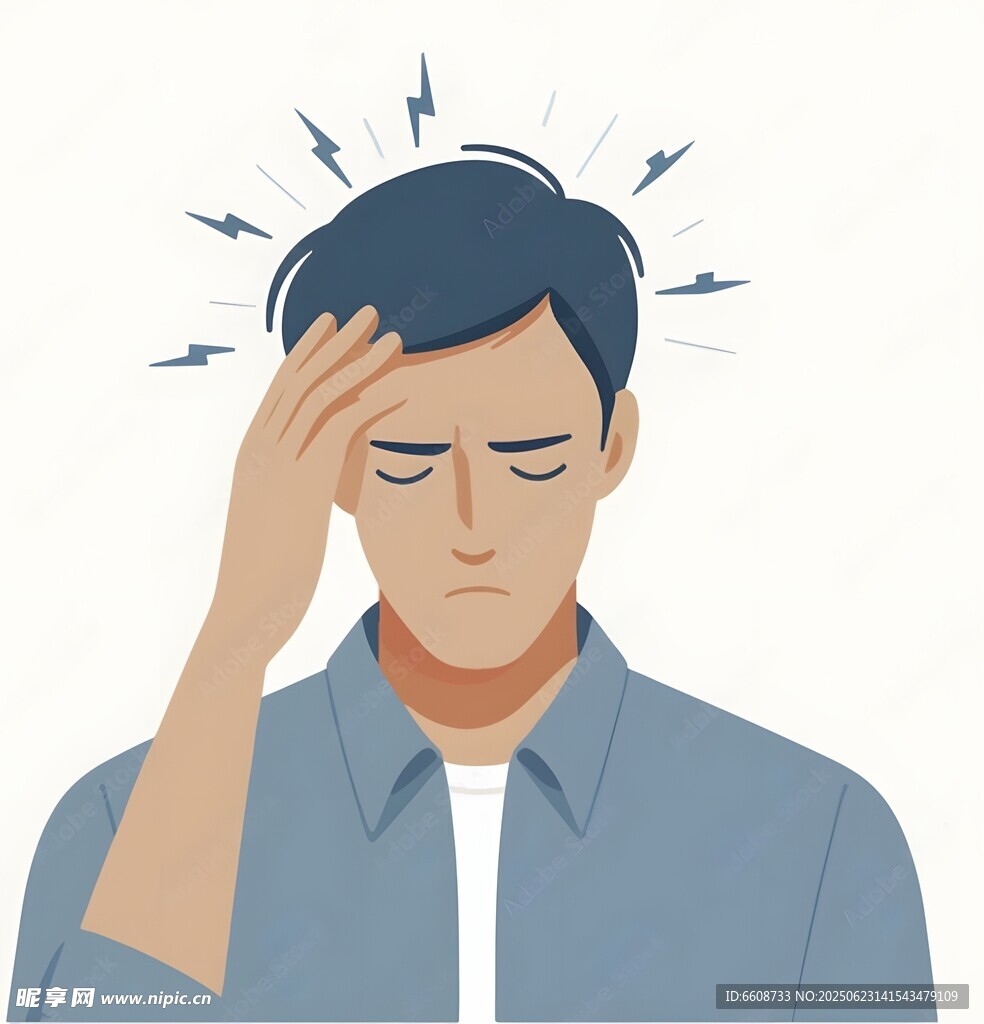 男子抱頭顯焦慮