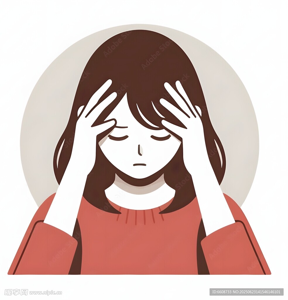 苦惱的女性