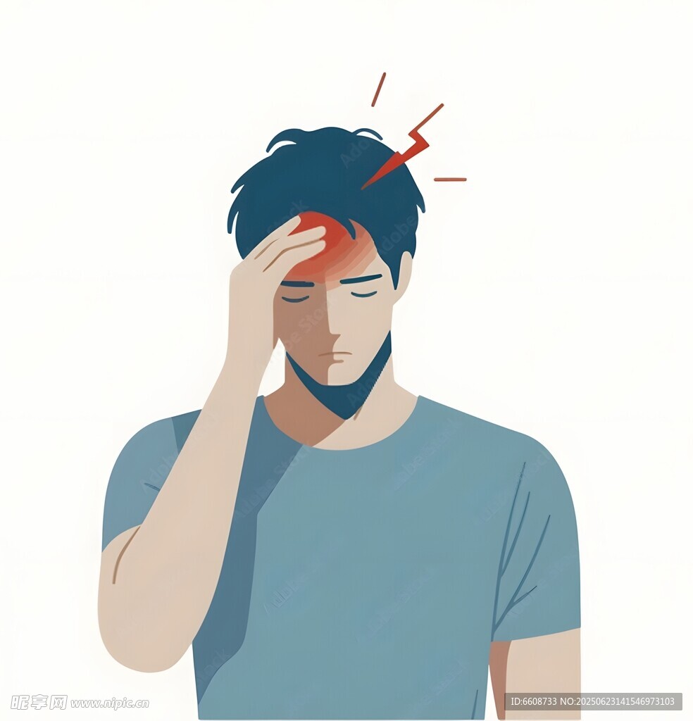 男人扶額顯頭疼模樣