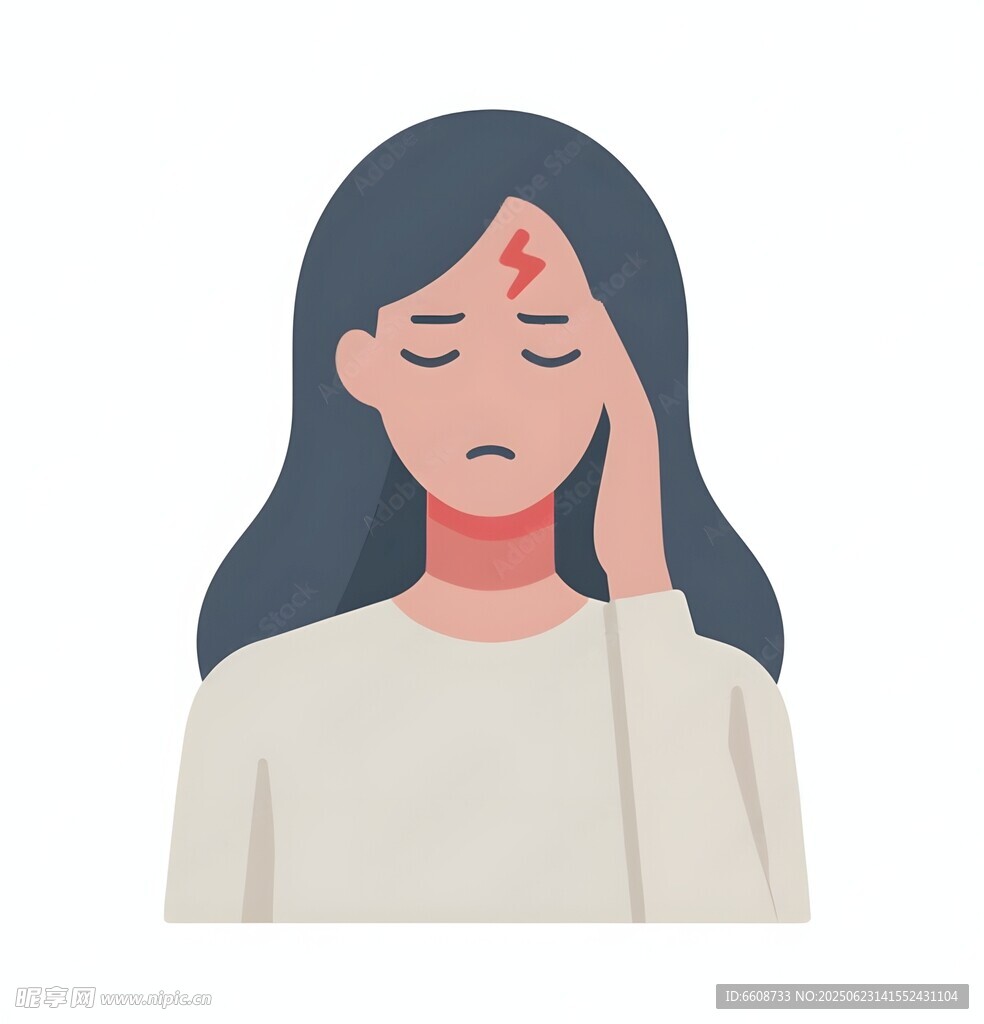頭疼的女性