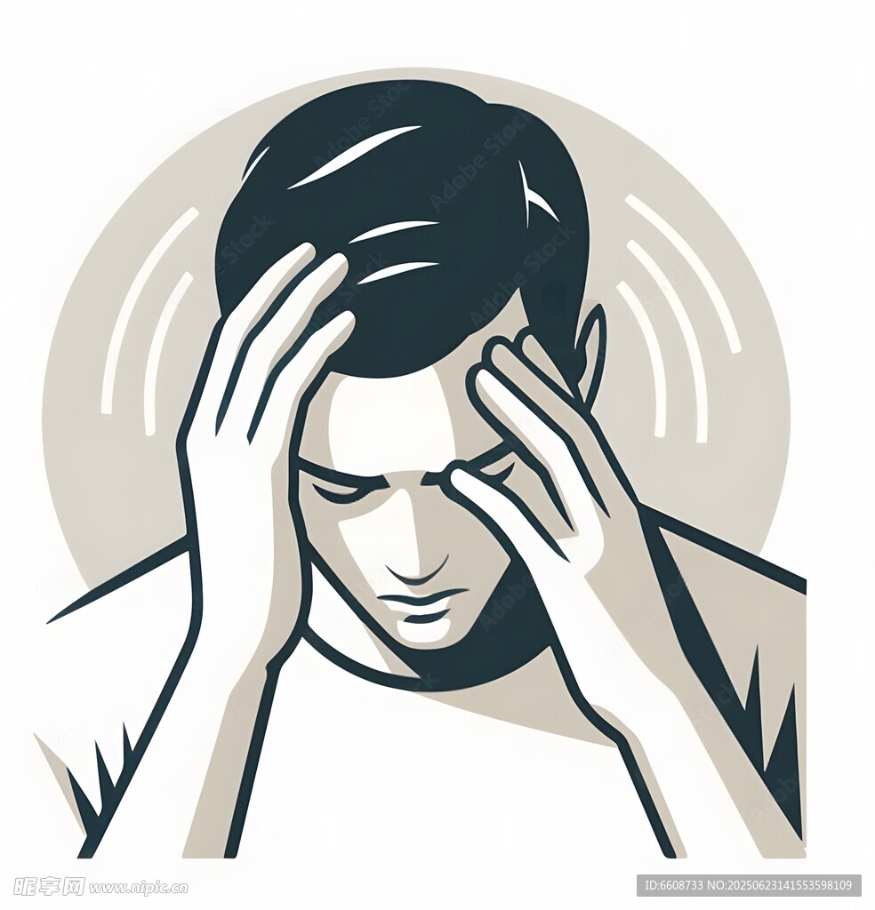 苦惱男子雙手抱頭