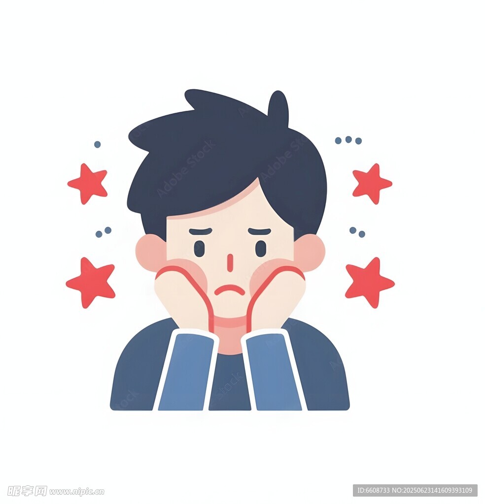 男孩雙手捂臉顯驚訝