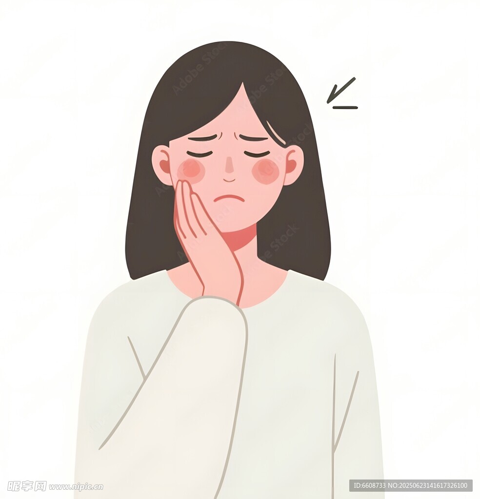 捂嘴打哈欠的疲憊女性