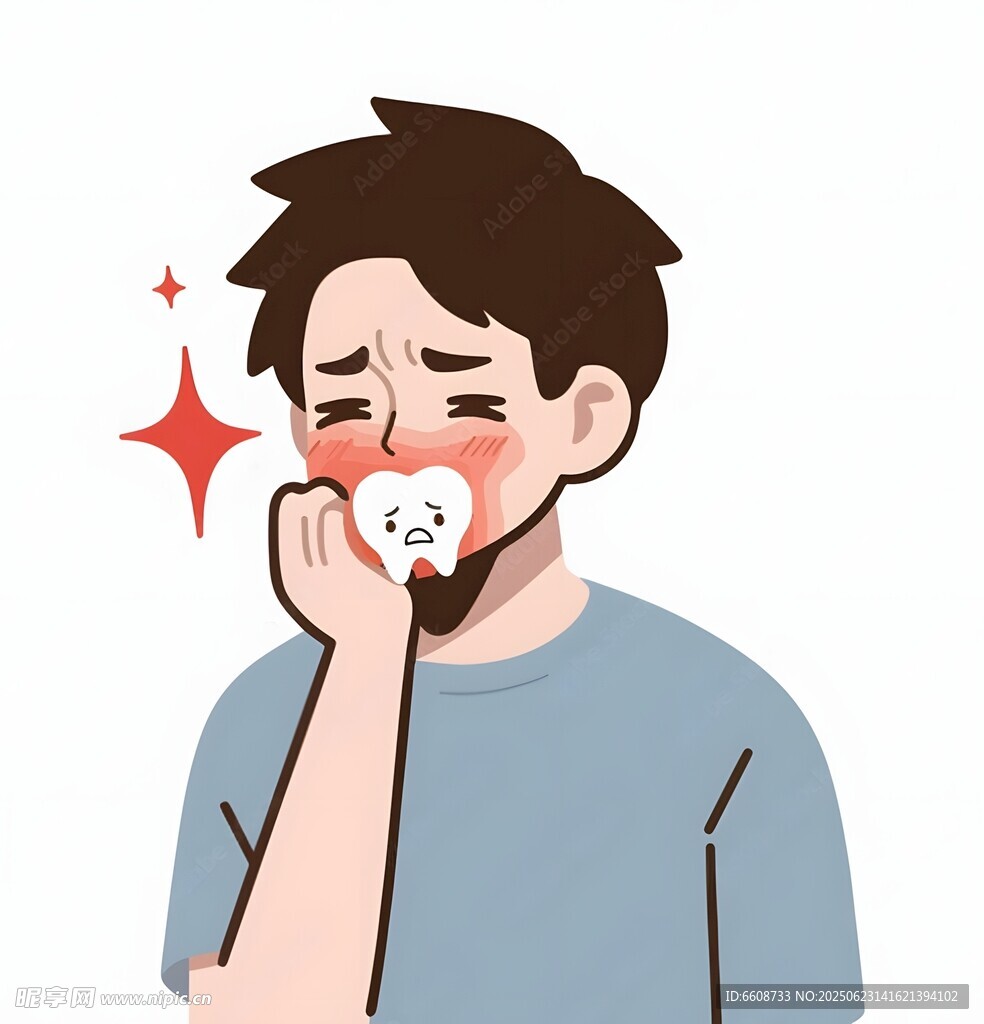 男孩牙痛表情顯痛苦