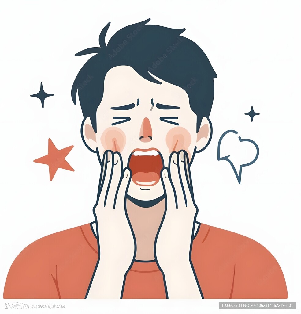 男子雙手捂臉大聲呼喊