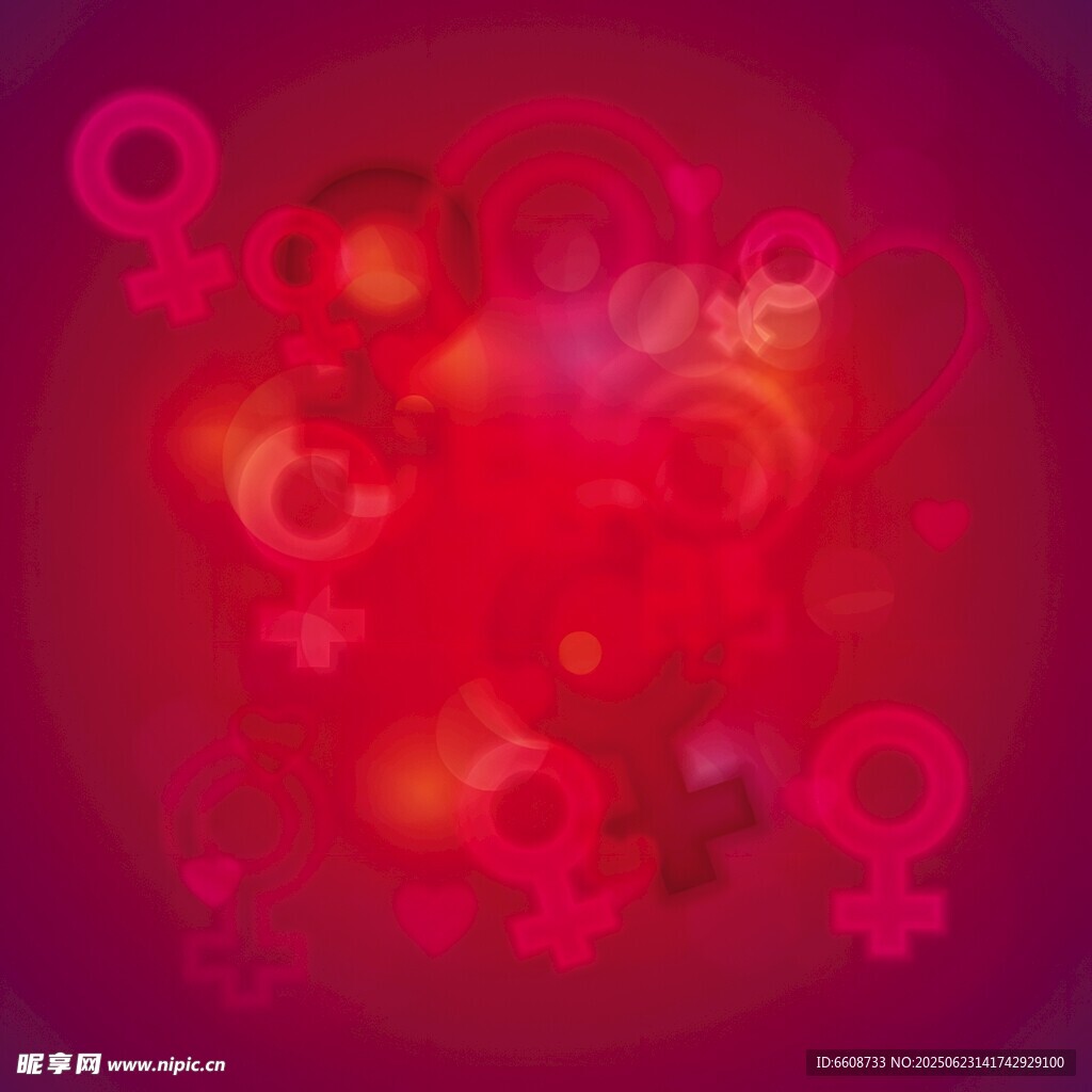 夢(mèng)幻紅色女性符號(hào)背景圖
