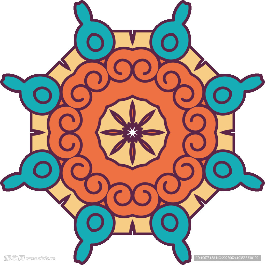 精美民族風(fēng)幾何花紋圖案