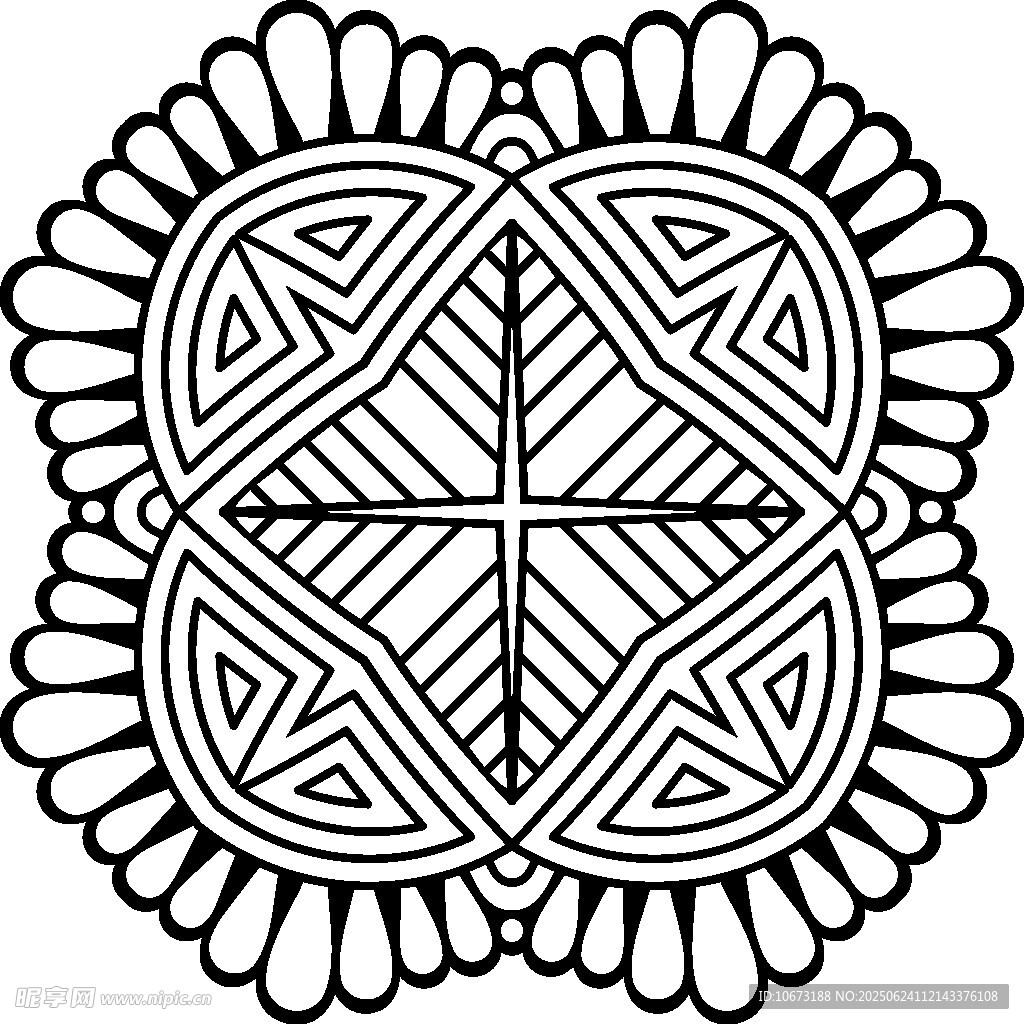 傳統(tǒng)幾何花紋圖案