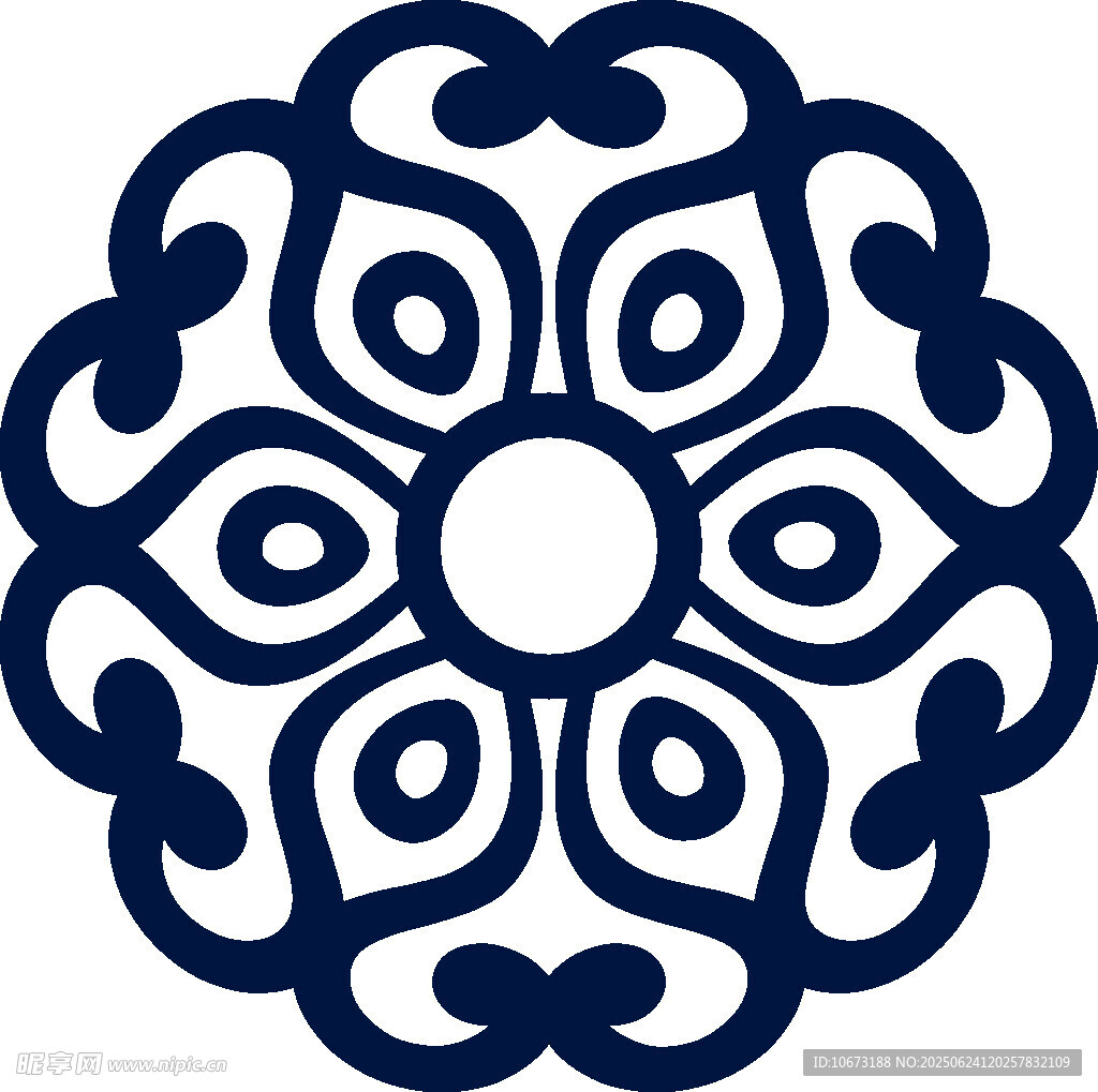 中式傳統(tǒng)圓形花紋圖案