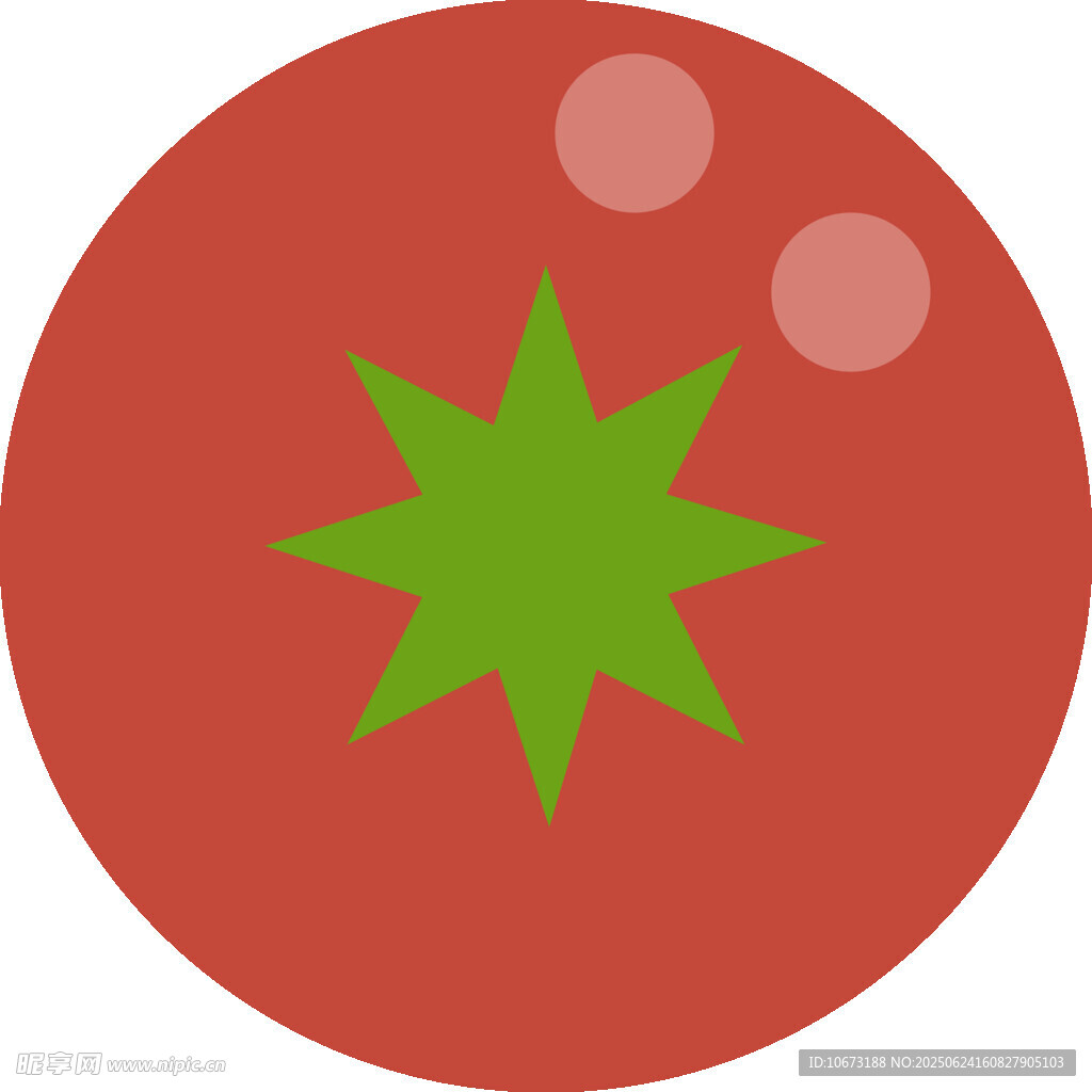 紅色圓形帶綠星圖標(biāo)