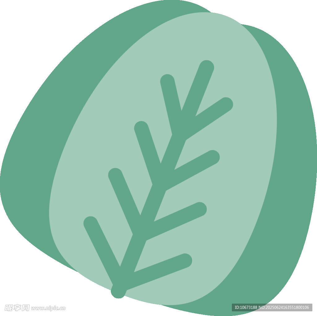 簡約綠葉圖標(biāo)
