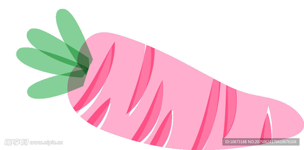 粉色條紋胡蘿卜插畫