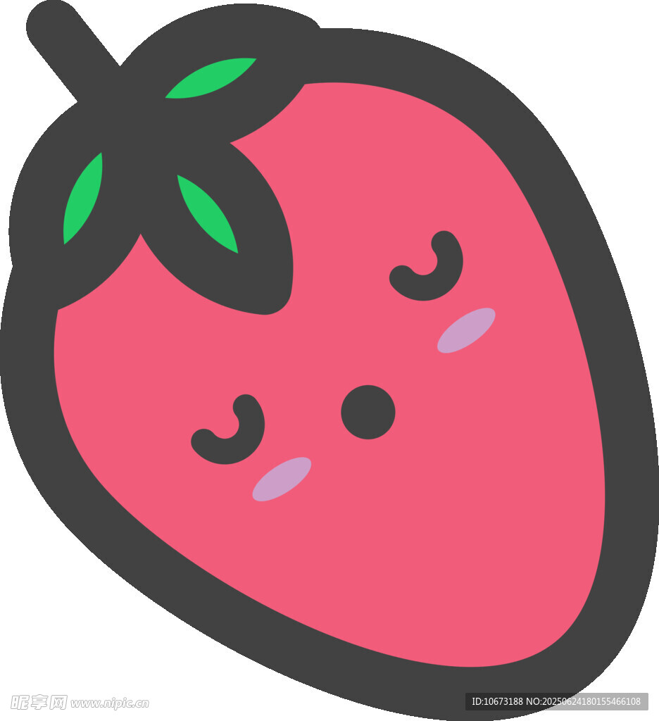 可愛草莓卡通形象